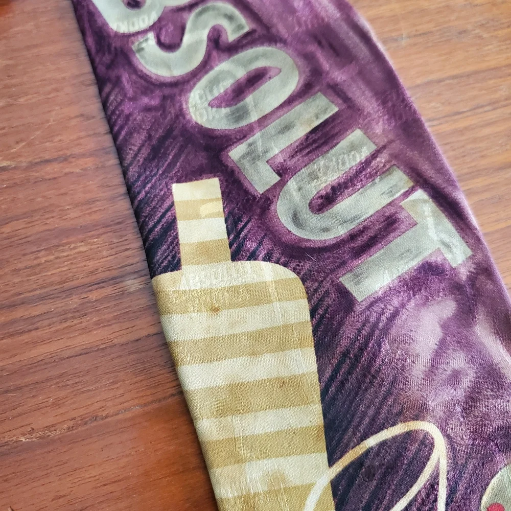 Vodka advertising vintage mens tie